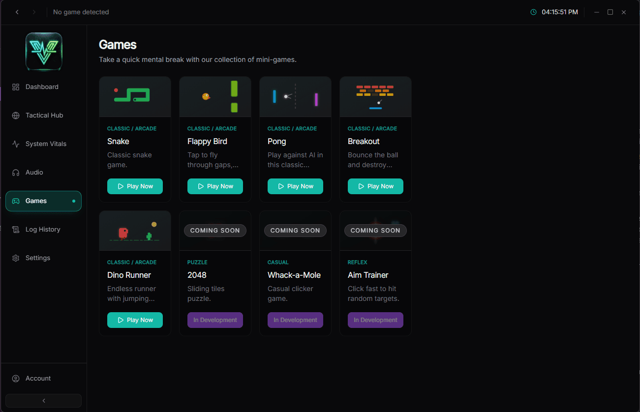 Vital Games Hub